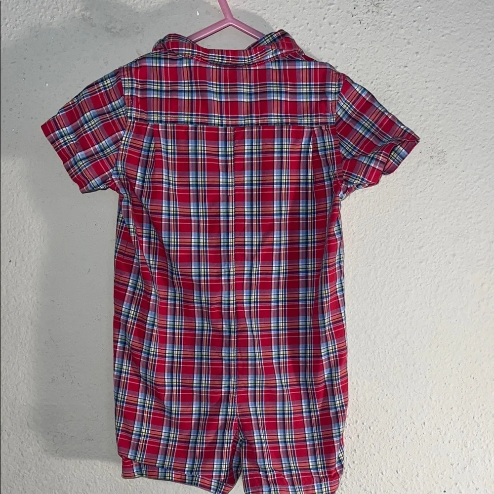 Ralph Lauren Red Plaid Kids One Piece